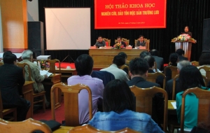 Hội thảo khoa học Nghiên cứu và bảo tồn mộc bản Trường Lưu.