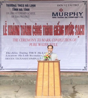 Lễ khánh thành giếng nước sạch ở Hà Linh, Hương khê