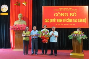 Lễ công bố Quyết định bổ nhiệm chức vụ Giám đốc Sở Văn hóa Thể thao và Du lịch Hà Tĩnh