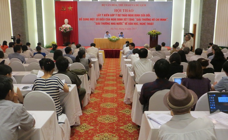 Hội thảo góp ý dự thảo Nghị định sửa đổi, bổ sung một số điều của Nghị định xét tặng “Giải thưởng Hồ Chí Minh”, “Giải thưởng Nhà nước” về Văn học nghệ thuật.