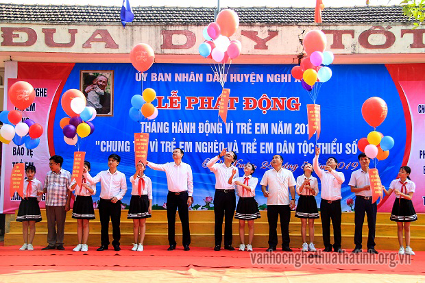 Huyện Nghi Xuân tổ chức lễ phát động Tháng hành động vì trẻ em năm 2019