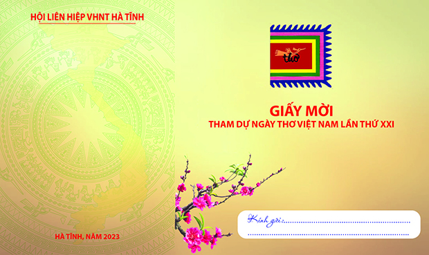 Giấy mời tham dự Ngày thơ Việt Nam lần thứ XXI tại Hà Tĩnh